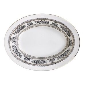 WEDGWOOD BLACK COLUMBIA 10" OPEN VEGETABLE BOWL, EXCELLENT CONDITION